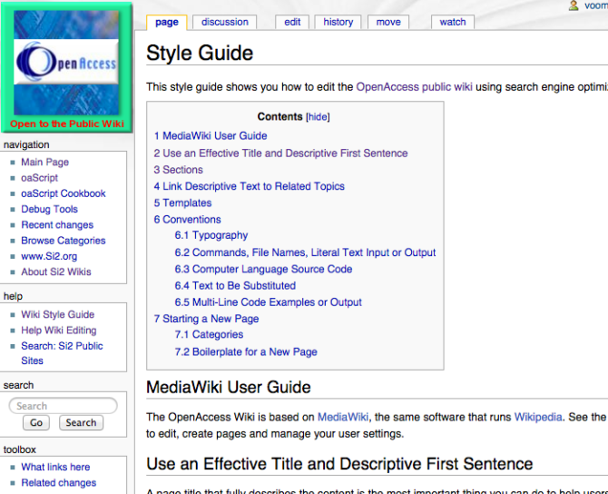 oacwiki style guide